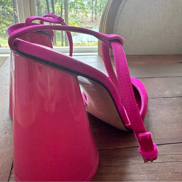 The ATTICO Luz Satin Fuschia Slingback NWT - Picture 4 of 10